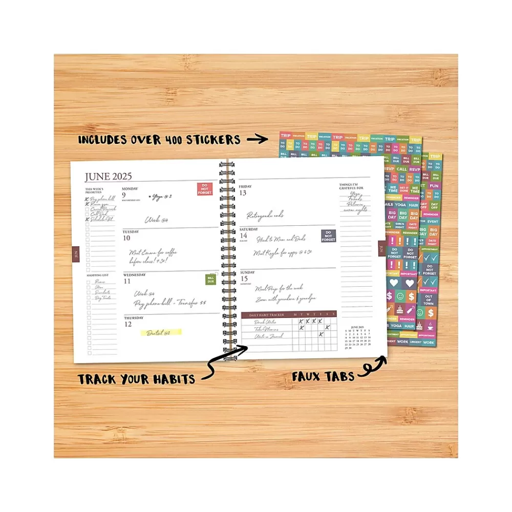 Willow Creek 2025 Planners<2025 8.5" x 11" Weekly & Monthly Planner, Paper Cover, Pink (48696X)