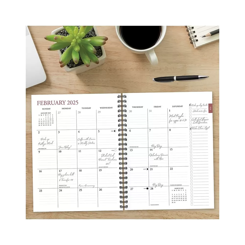Willow Creek 2025 Planners<2025 8.5" x 11" Weekly & Monthly Planner, Paper Cover, Pink (48696X)