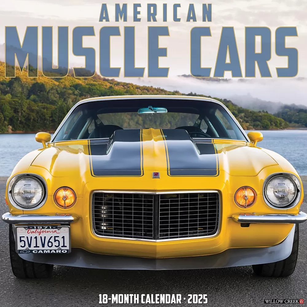 Willow Creek 2025 Calendars<2025 American Muscle Cars 7" x 7" Monthly Wall Calendar (45633)