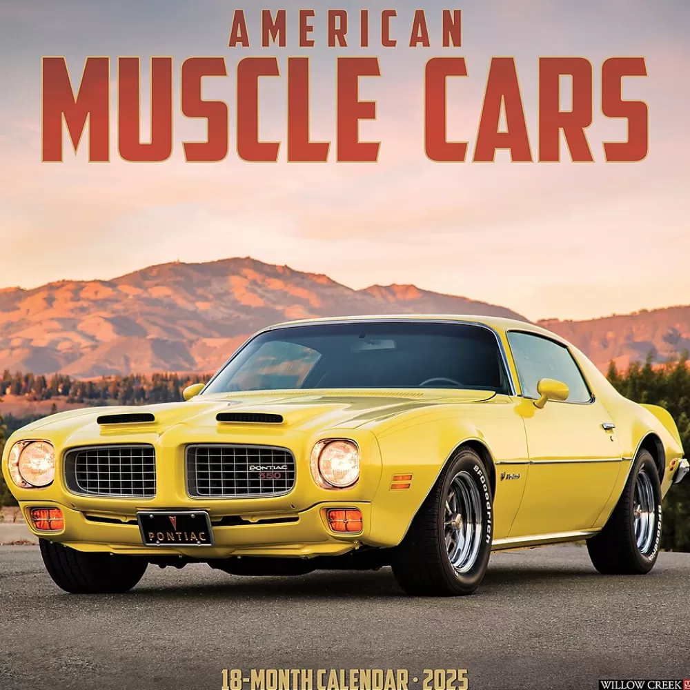 Willow Creek 2025 Calendars<2025 American Muscle Cars 12" x 12" Monthly Wall Calendar (41345)