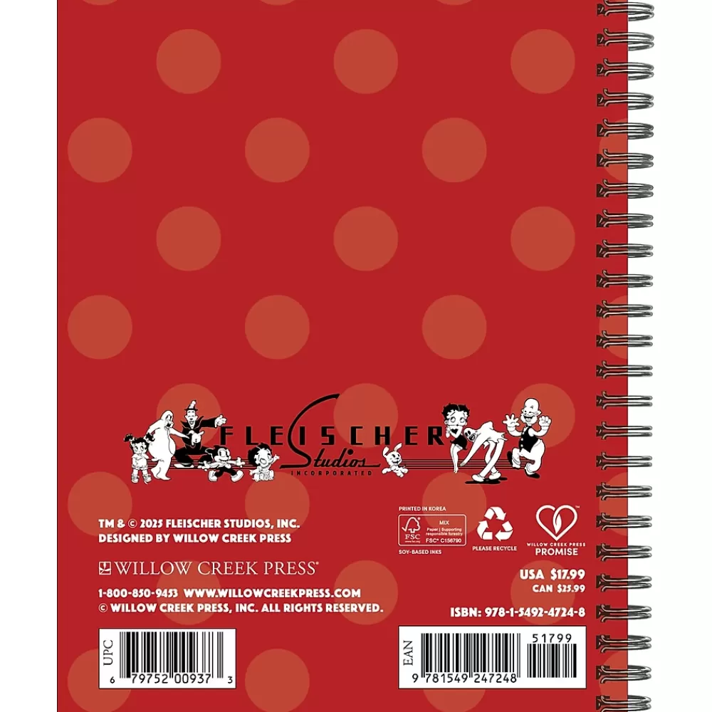 Willow Creek 2025 Planners<2025 Betty Boop 8.5" x 6.5" Yearly Planner (47248)