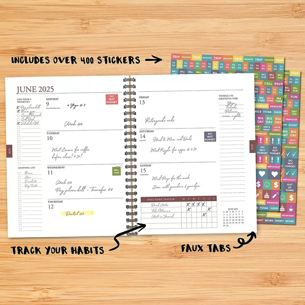 Willow Creek 2025 Planners<2025 Black 8.5" x 11" Weekly & Monthly Planner (48894)