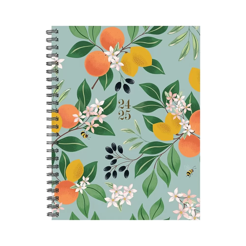 Willow Creek Academic Planners<2024-2025 Botanical Fruit 6.5" x 8.5" Academic Weekly & Monthly Planner, Paper Cover, Multicolor (46227)