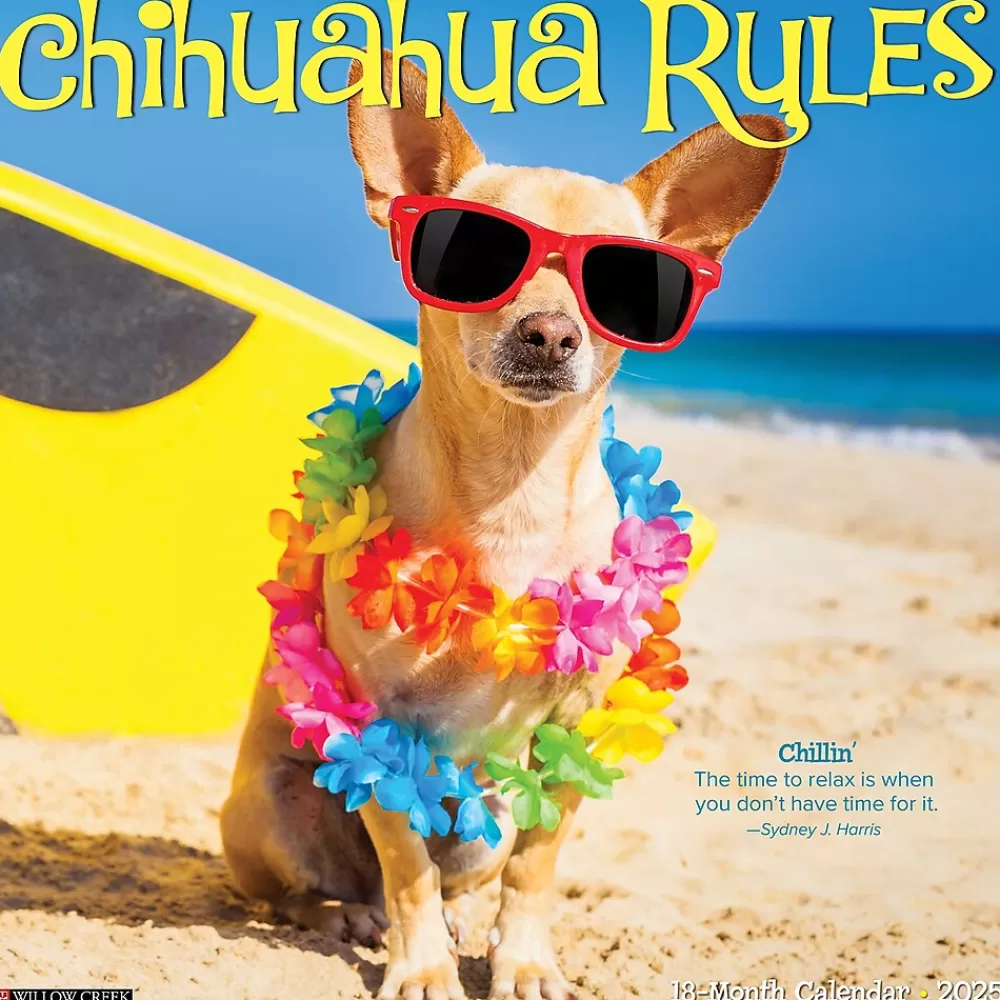 Willow Creek 2025 Calendars<2025 Chihuahua Rules 12" x 12" Monthly Wall Calendar (42311)