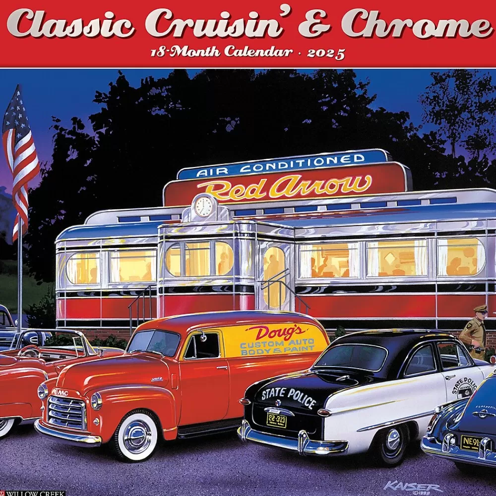 Willow Creek 2025 Calendars<2025 Classic Cruisin' & Chrome 12" x 12" Monthly Wall Calendar (42427)