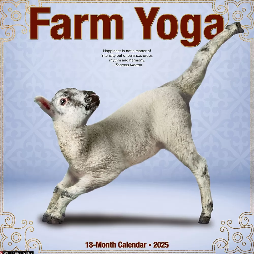 Willow Creek 2025 Calendars<2025 Farm Yoga 12" x 12" Monthly Wall Calendar (42878)