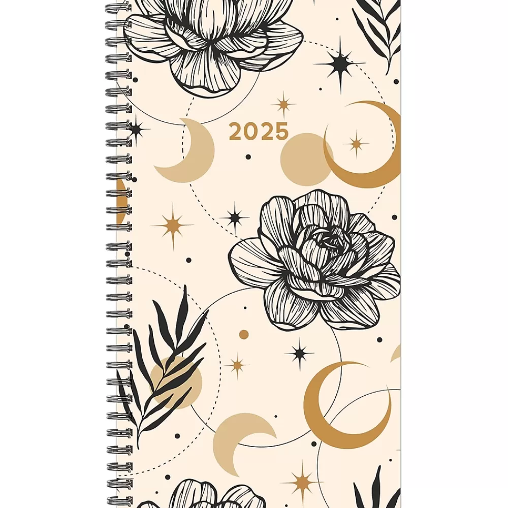 Willow Creek 2025 Planners<2025 Floral Moon 3.5" x 6.5" Weekly Planner Cover, Multicolored (48733)