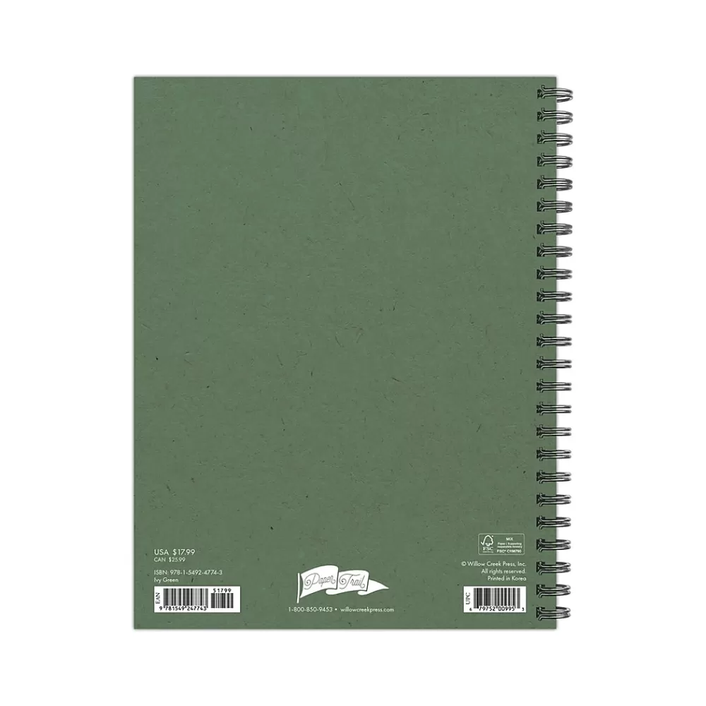 Willow Creek Academic Planners<2024-2025 Ivy Green 6.5" x 8.5" Academic Weekly & Monthly Planner, Paper Cover, Green/Gold (47743)