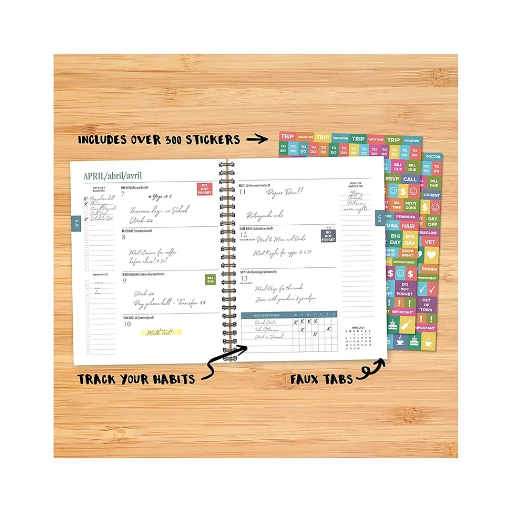 Willow Creek Academic Planners<2024-2025 Mystic Butterfly 6.5" x 8.5" Academic Weekly & Monthly Planner, Paper Cover, Multicolor (47460)