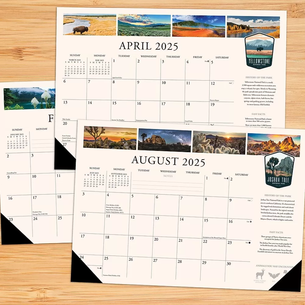 Willow Creek 2025 Calendars<2025 National Parks 17" x 12" Small Monthly Deskpad (47835)