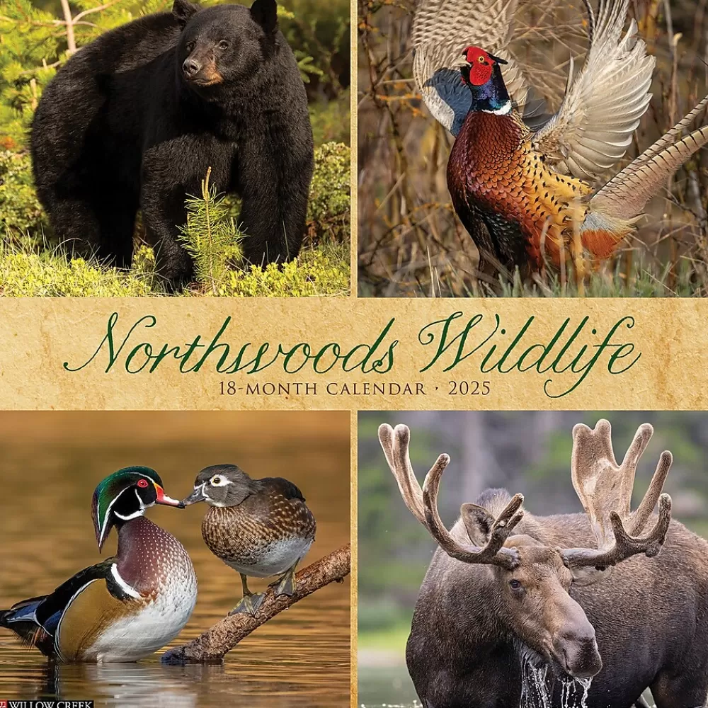 Willow Creek 2025 Calendars<2025 Northwoods Wildlife 12" x 12" Monthly Wall Calendar (44230)