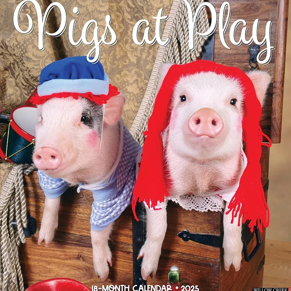 Willow Creek 2025 Calendars<2025 Pigs at Play 12" x 12" Monthly Wall Calendar (44469)