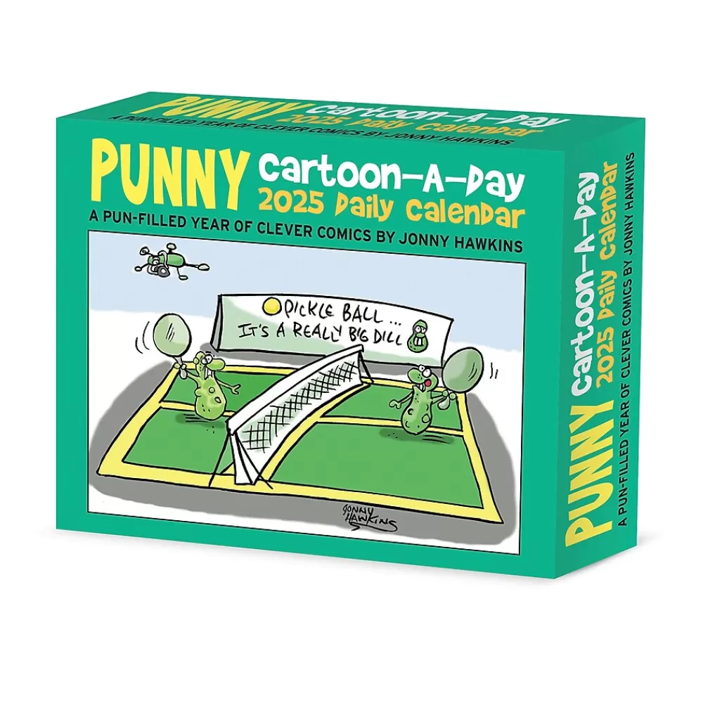 Willow Creek 2025 Calendars<2025 Punny Cartoon-A-Day 5.4" x 6.2" Day-to-Day Calendar (46265)