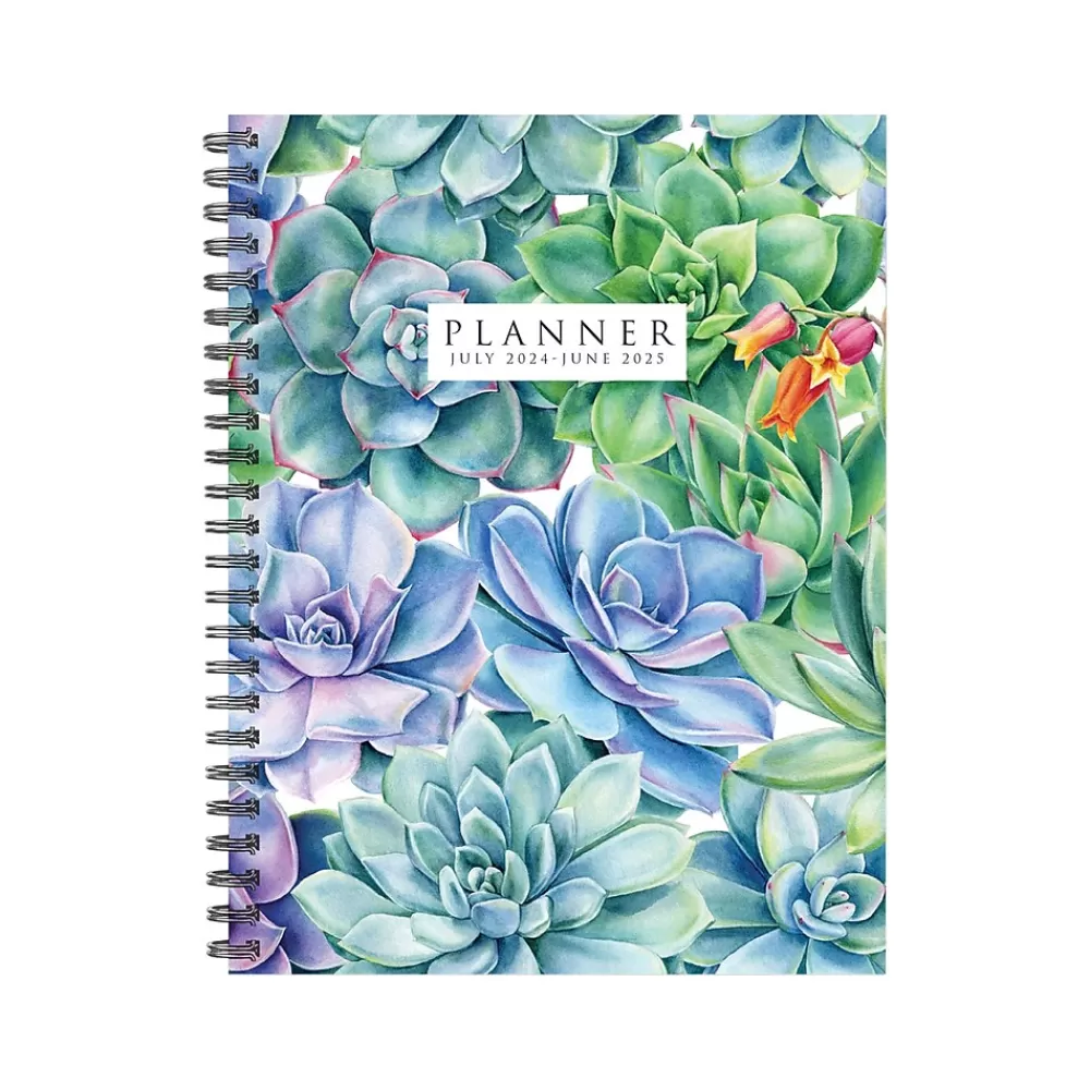 Willow Creek Academic Planners<2024-2025 Succulents 6.5" x 8.5" Academic Weekly & Monthly Planner, Paper Cover, Multicolor (47477)