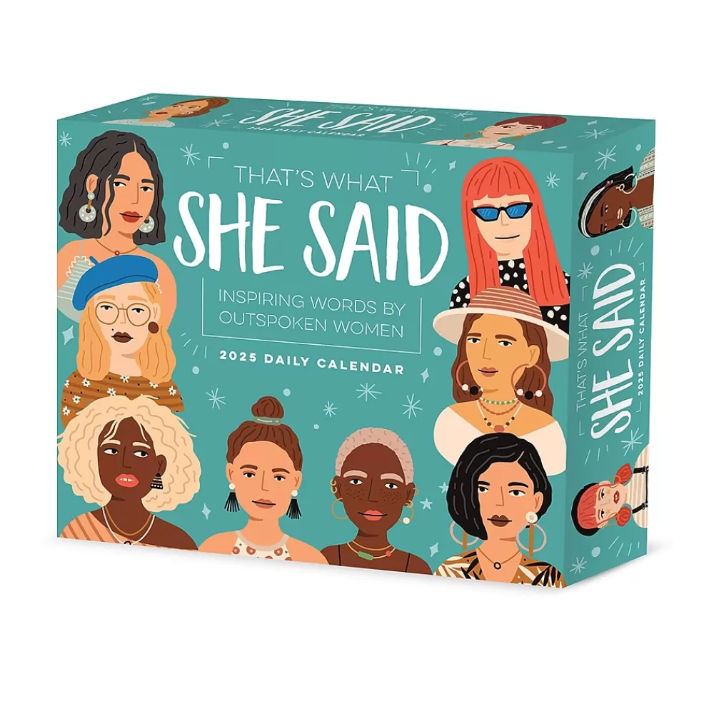 Willow Creek 2025 Calendars<2025 That's What She Said, Inspiring Women Quotes 6" x 5.5" Day-to-Day Calendar (41031)