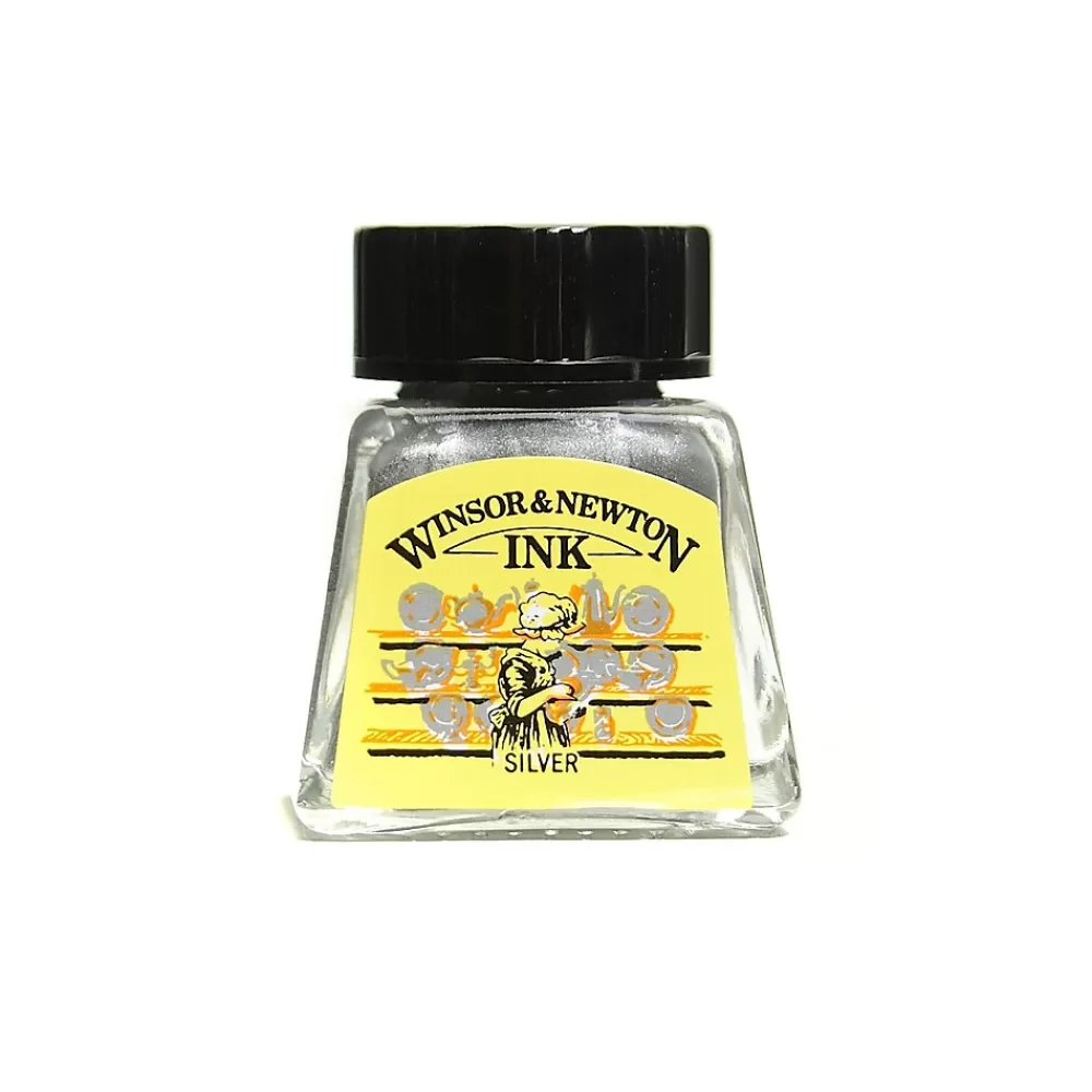 Winsor & Newton Pens<Winsor and Newton Drawing Inks silver 14 ml 617 [Pack of 3]