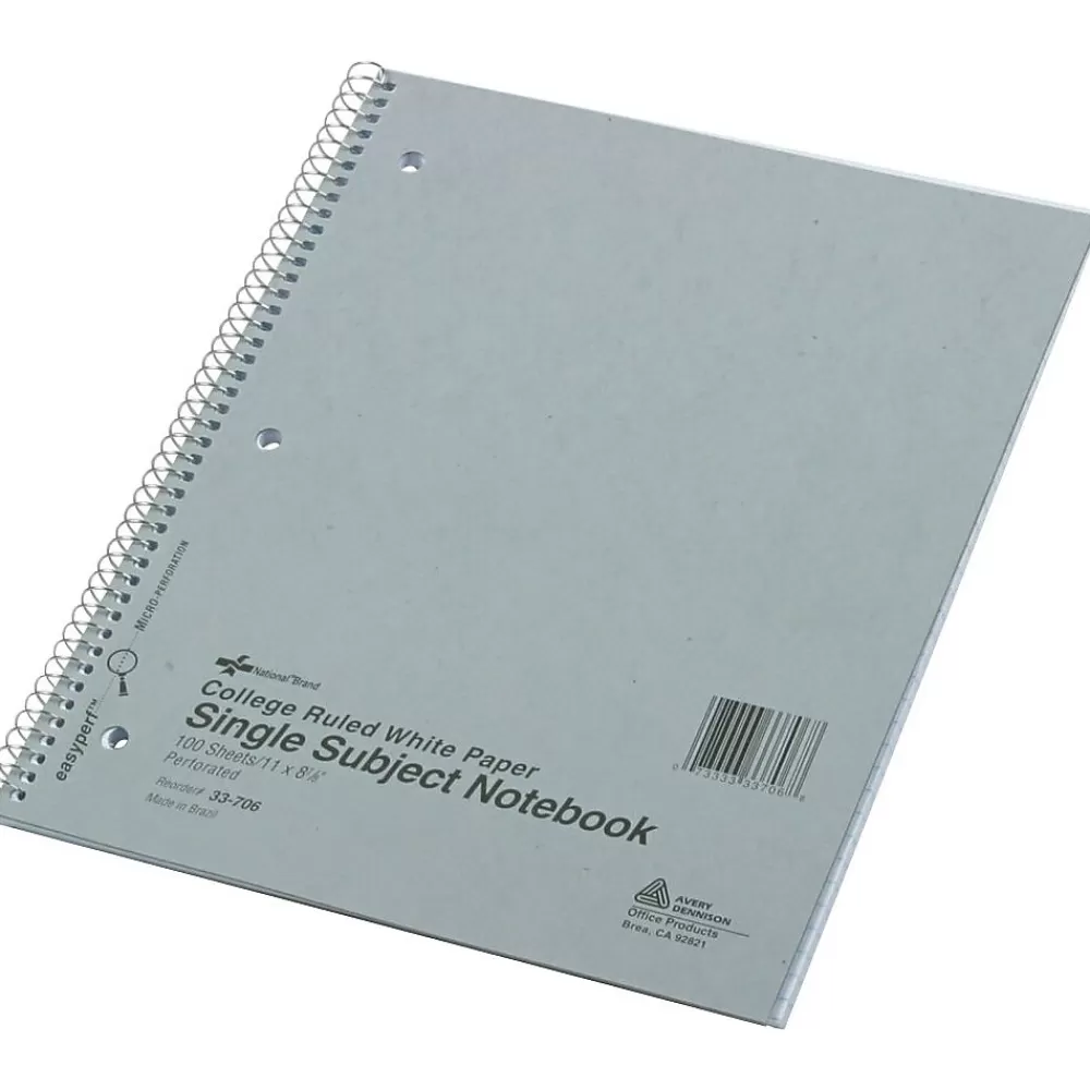 Xtreme Subject Notebooks<Kolor Kraft 1-Subject Notebooks, 8.875" x 11", College Ruled, 100 Sheets, Each (33706)