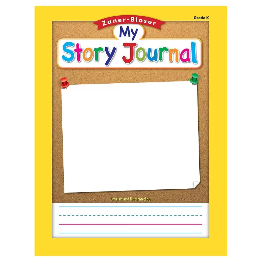 Zaner-Bloser Composition Notebooks<Composition Notebooks, 8.375" x 10.875", Wide Ruled, 16 Sheets, Multicolor, 6/Bundle (ELP311843-6)