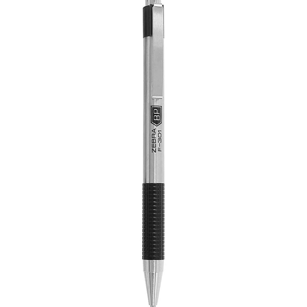 Zebra Pens<F-301 Retractable Ballpoint Pen, Fine Point, 0.7mm, Assorted Ink, 4 Pack (27174)