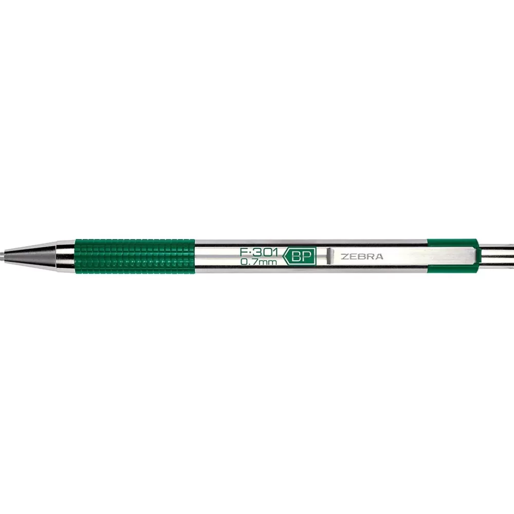 Zebra Pens<F-301 Retractable Ballpoint Pen, Fine Point, 0.7mm, Assorted Ink, 4 Pack (27174)