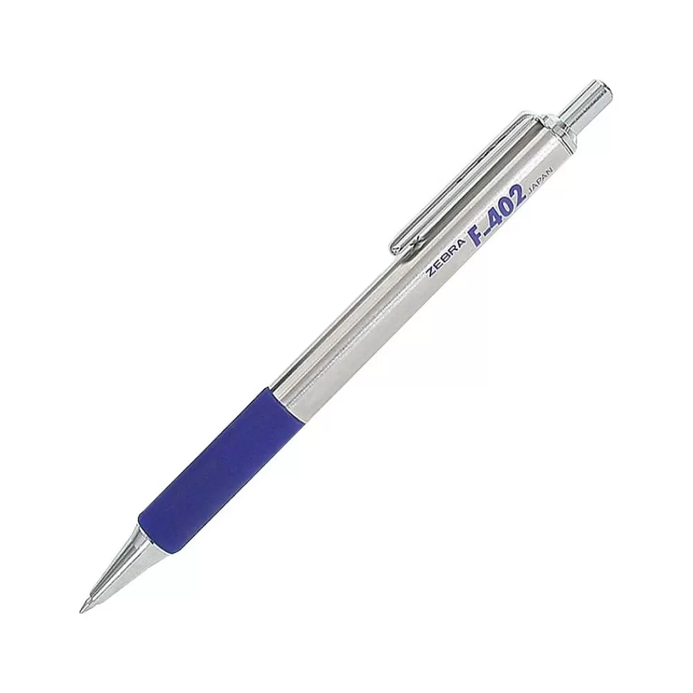 Zebra Pens<Retractable Ballpoint Pen,Fine Point, 0.7mm, Blue Ink (ZEB29220)