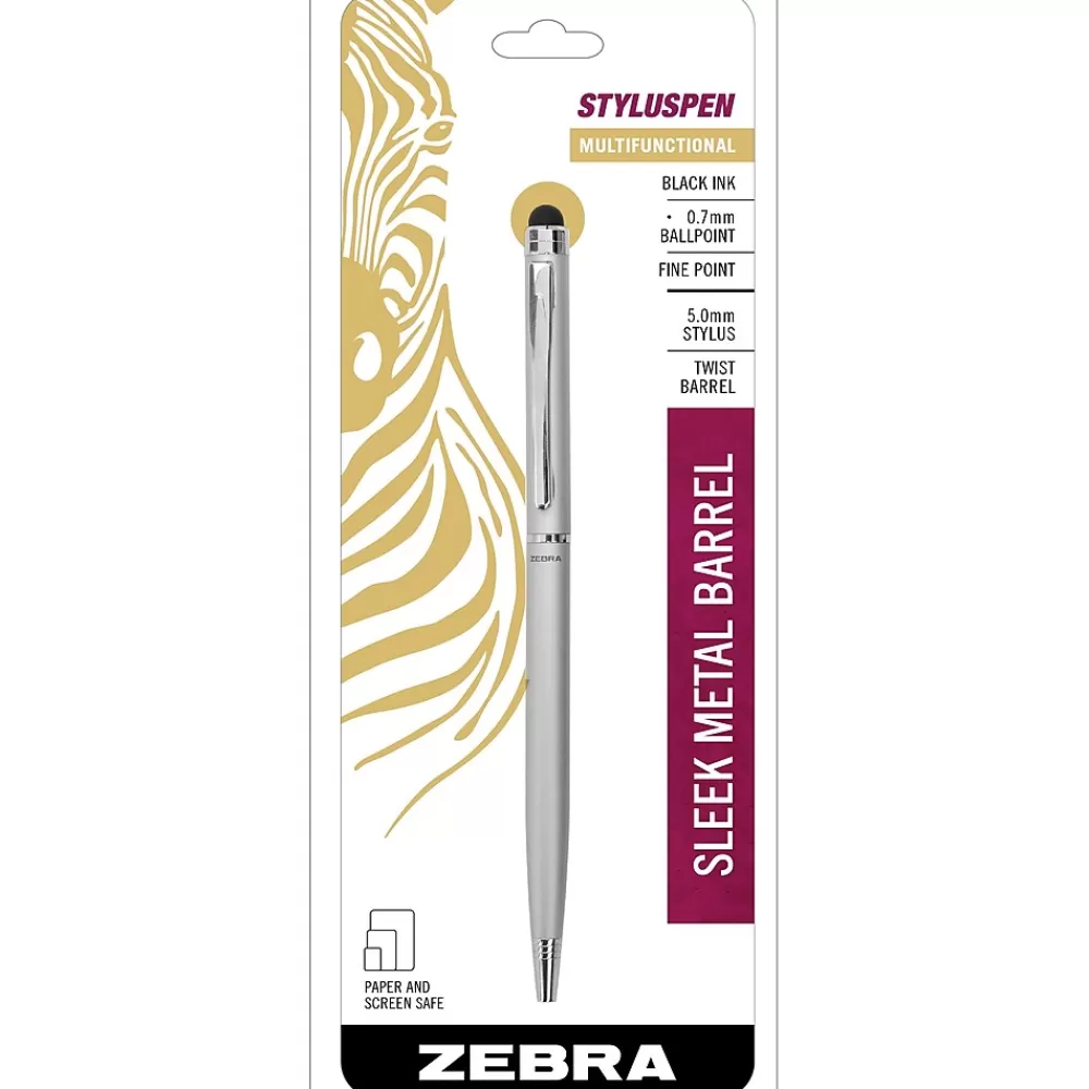 Zebra Pens<Stylus Ballpoint Pen, Fine Point, 0.7mm, Black Ink (33161)